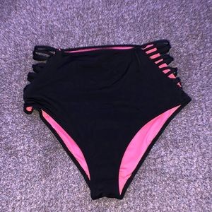 PINK high wasted bathing suit bottoms